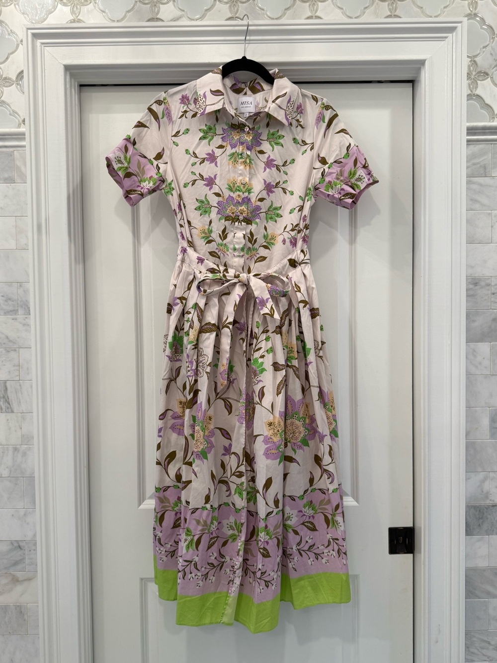 NWOT: MISA Los Angeles secret garden Naia Midi Shirtdress